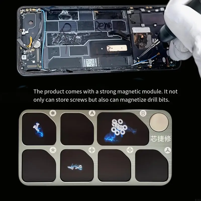 Organizador de tornillos magnético en aluminio con base - imagen 5
