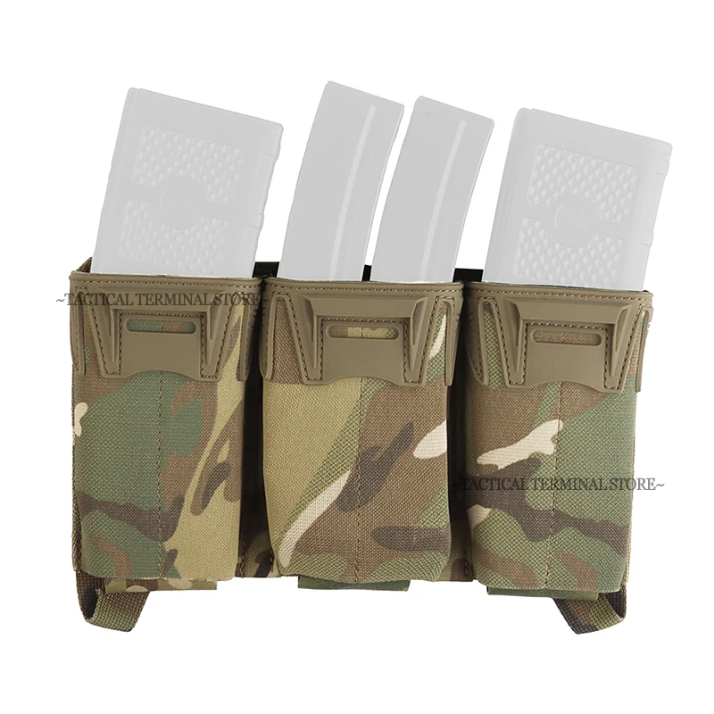 Portacargadores táctico MOLLE triple multicalibre con placa frontal