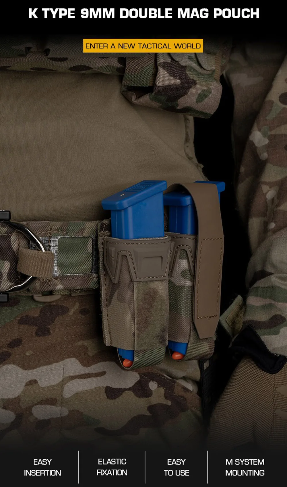 Funda doble con correas MOLLE y cubierta protectora