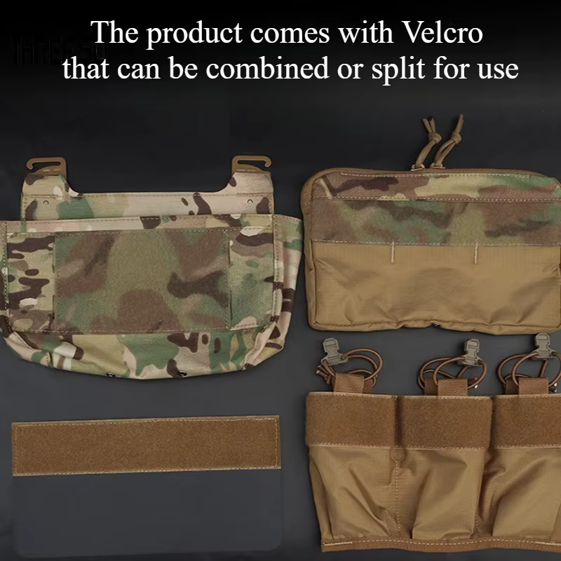 Bolsa táctica frontal gancho y bucle para chaleco MOLLE - imagen 5