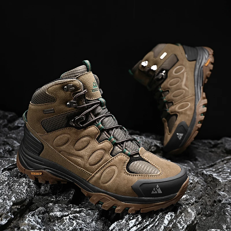 HIKEUP Bota de senderismo impermeable para hombre suela antideslizante - imagen 4