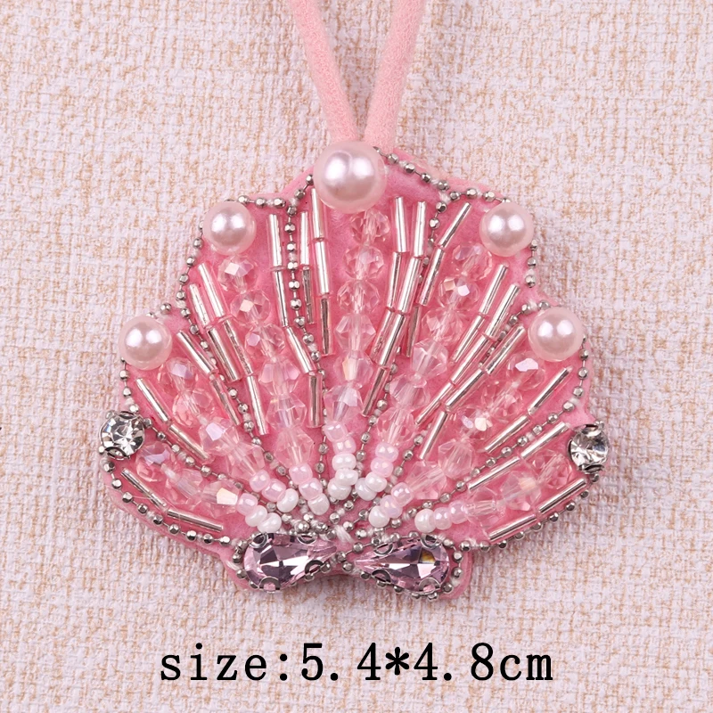 Llavero colgante cuentas de cristal con dije para mochila, rosa - imagen 5
