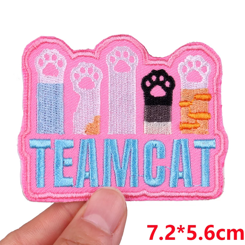 Parche termoadhesivo bordado mariposa y gato para ropa - imagen 5