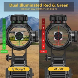 Visor 3-9x40 retícula rojo verde rifle táctico