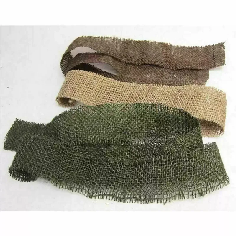 Cubierta de casco camuflaje jungla lino caqui verde oscuro tiras - imagen 3