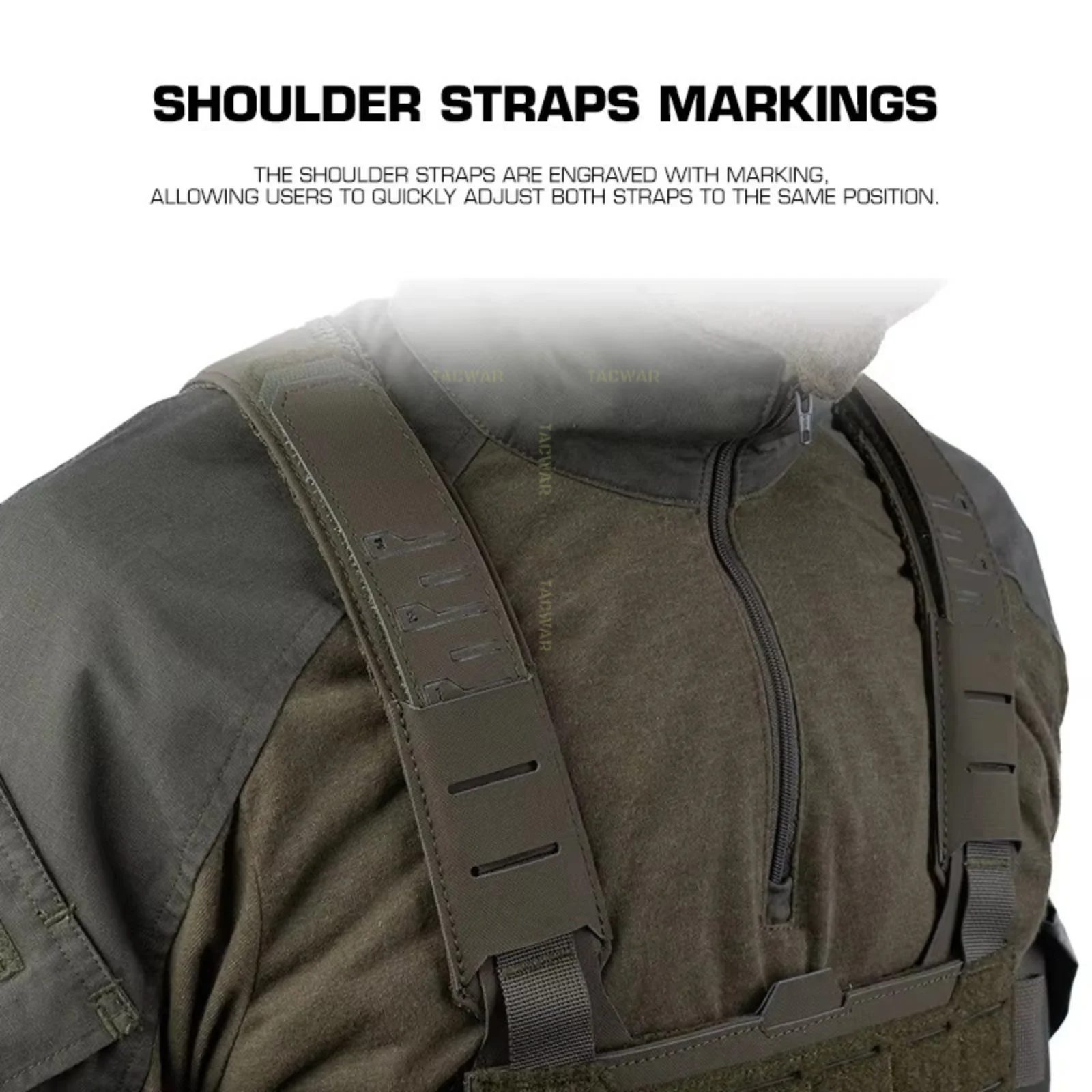 Chaleco táctico modular K-Z Airsoft con correas MOLLE y malla - imagen 4