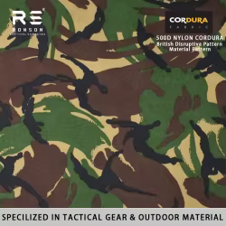 Tela camuflaje DPM británica Cordura 500D nailon PU impermeable