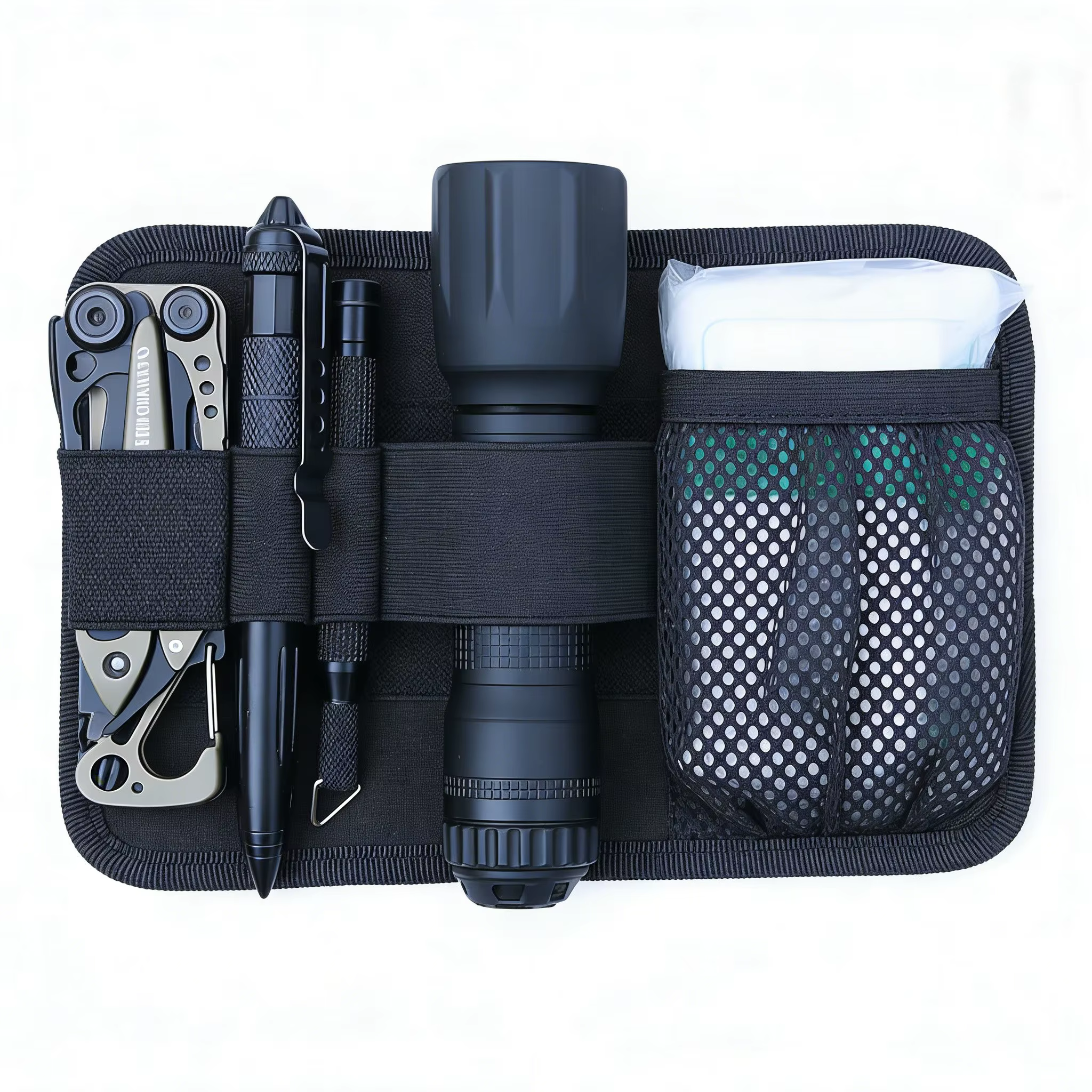 Panel organizador EDC modular MOLLE con separadores internos