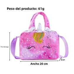 Bolso bandolera felpa unicornio tie-dye – Para niñas