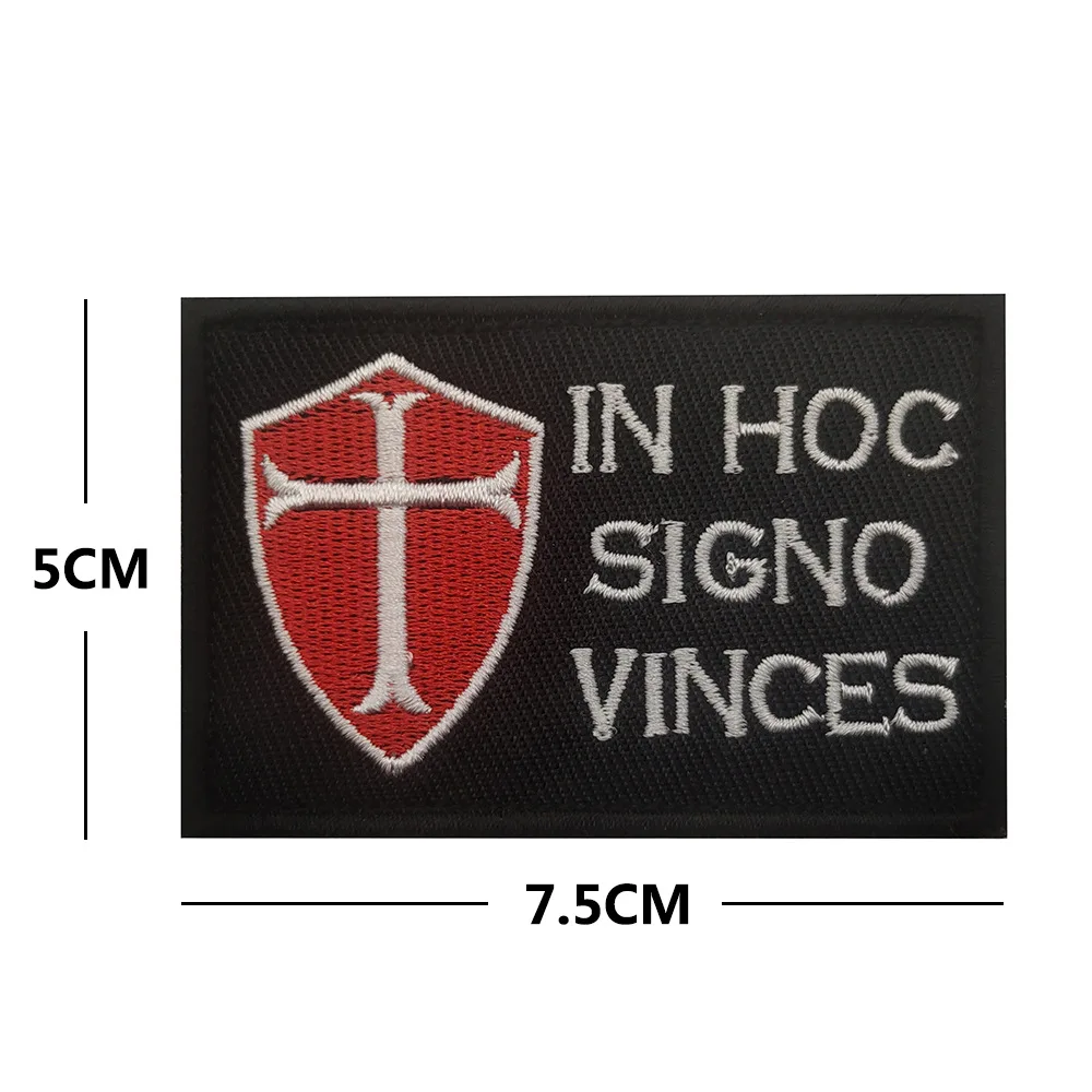Parche táctico velcro para casco y mochila insignia cruz templaria - imagen 2
