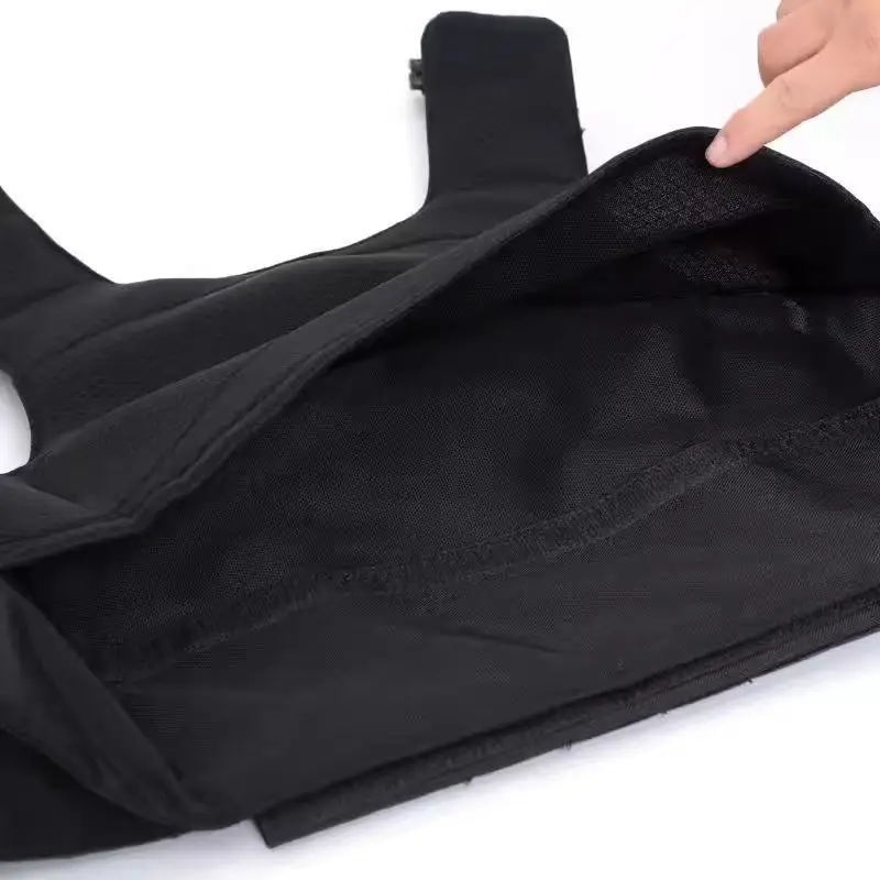 Chaleco táctico negro de liberación rápida MOLLE antipuñaladas - imagen 4