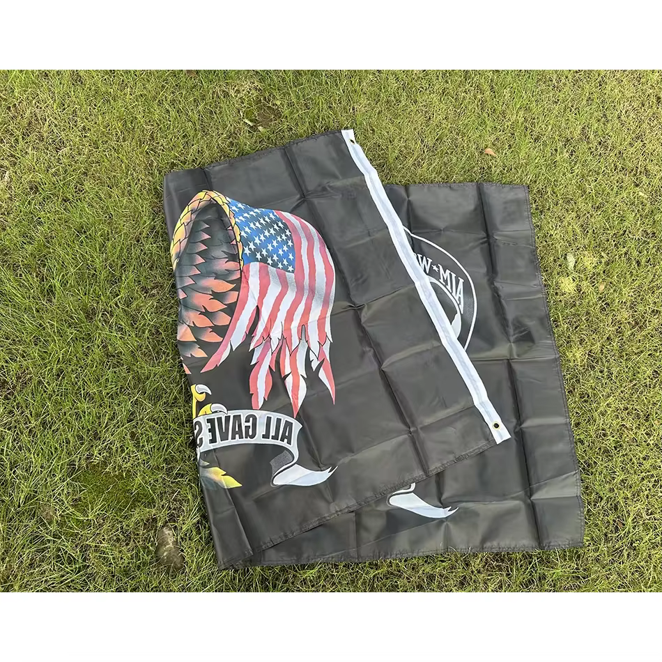 Bandera americana de poliéster con águila bordada para colgar - imagen 5
