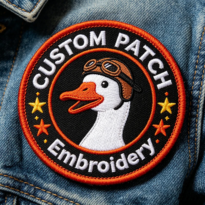 Parche táctico bordado Merrow logotipo termoadhesivo para coser