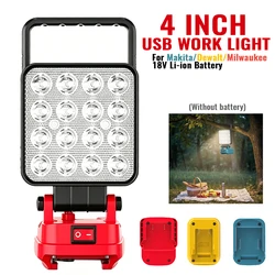 Lámpara de trabajo LED recargable Makita Milwaukee DeWalt