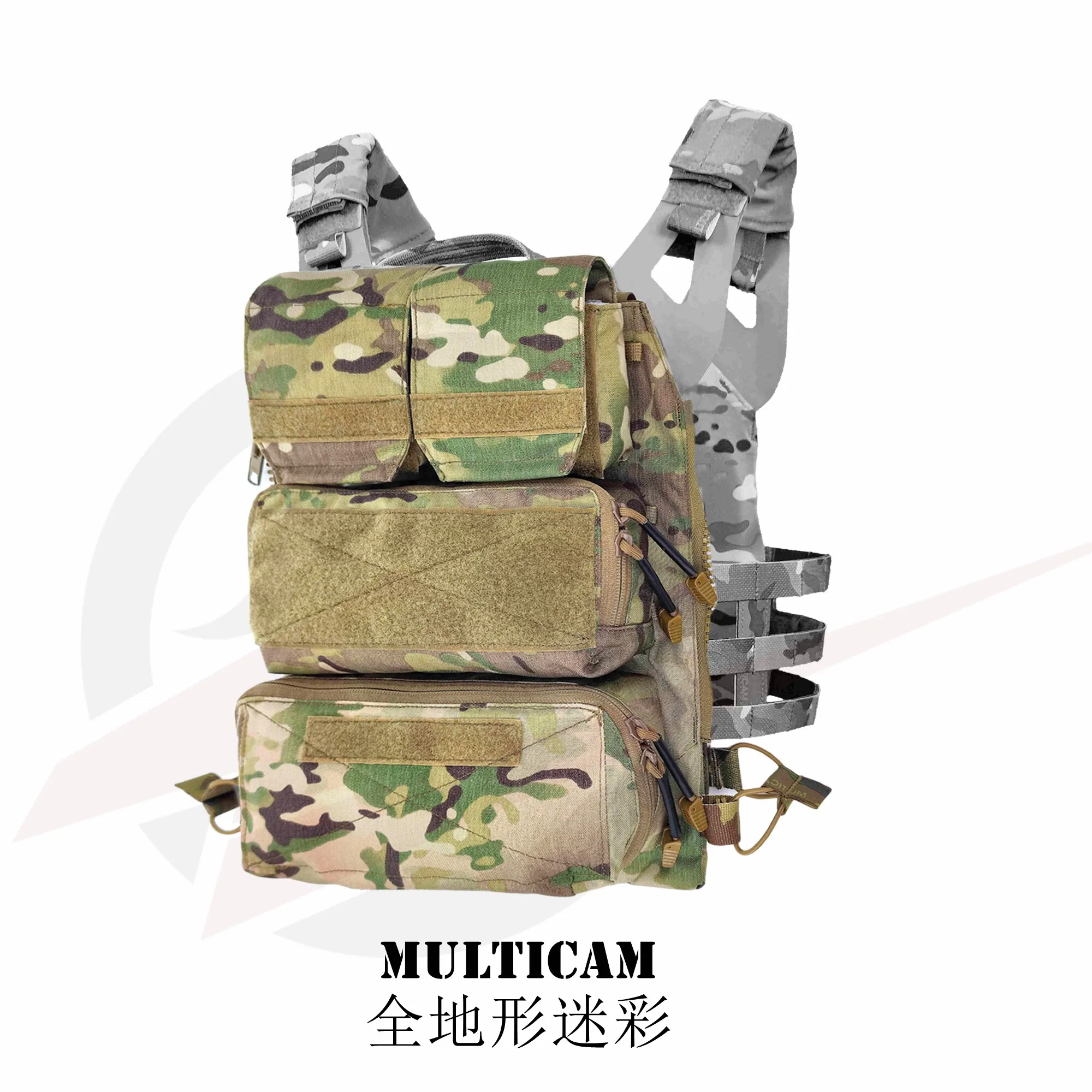 Bolsa trasera modular MOLLE con panel táctico y cremallera - imagen 2