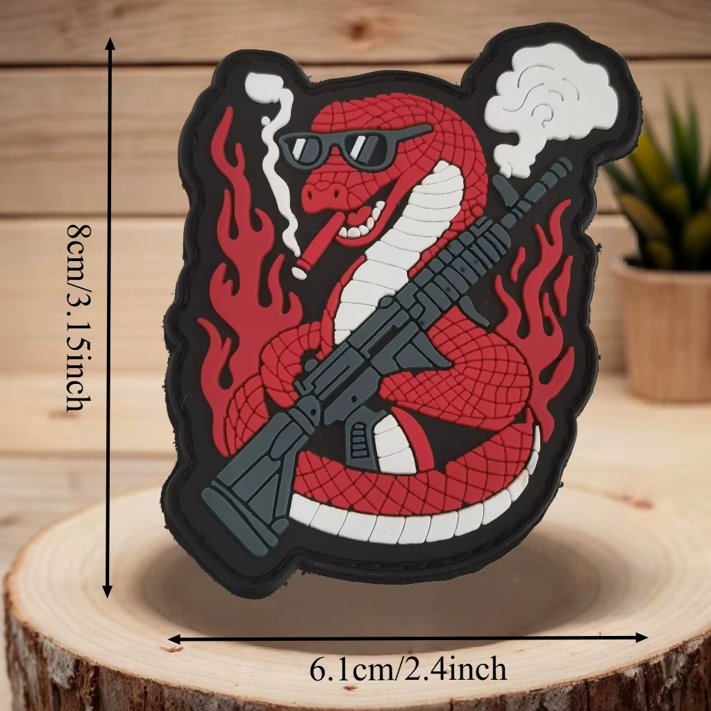 Detalle del diseño serpiente roja