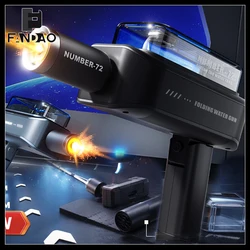 Pistola de agua automática plegable, disparo continuo con luces