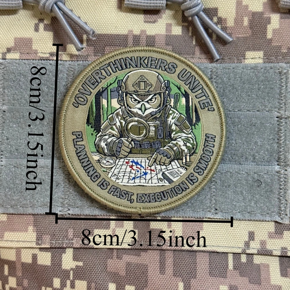 Parche Táctico Militar Búho con Velcro para Chaleco y Mochila - imagen 5