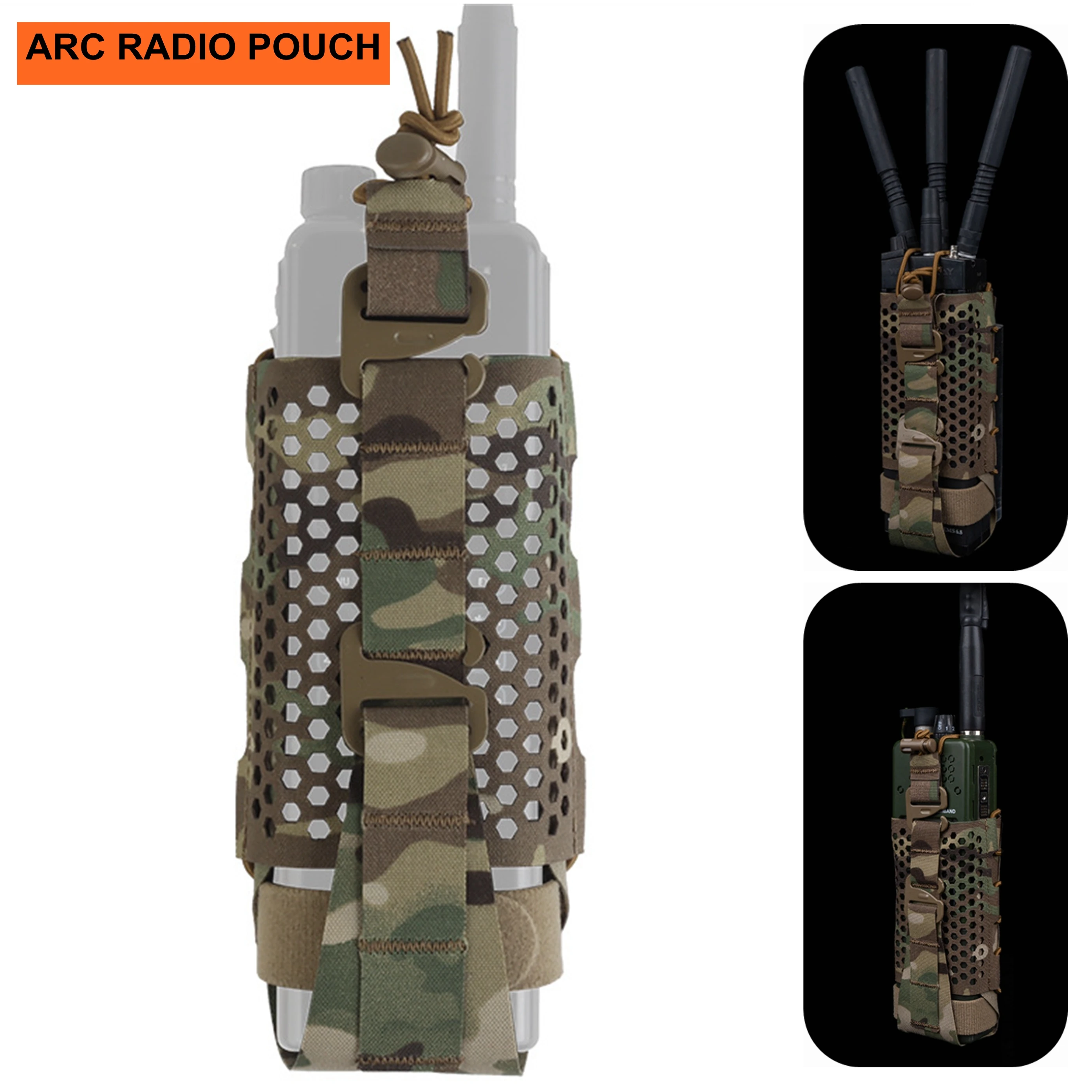 Funda táctica para walkie-talkie, porta radio MOLLE ripstop - imagen 3