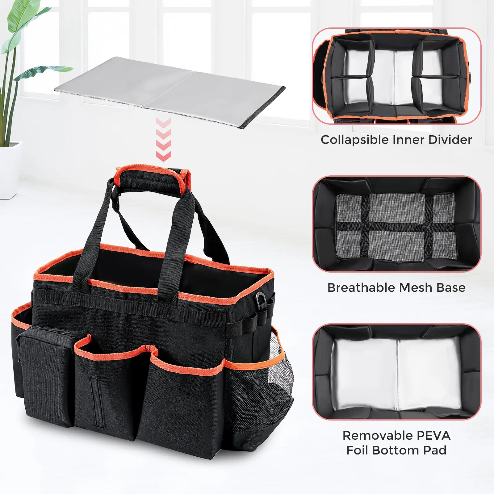 Bolsa de transporte plegable organizadora para artículos de limpieza - imagen 2