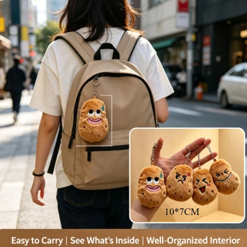 Llavero peluche patata kawaii – Adorno decorativo para mochila