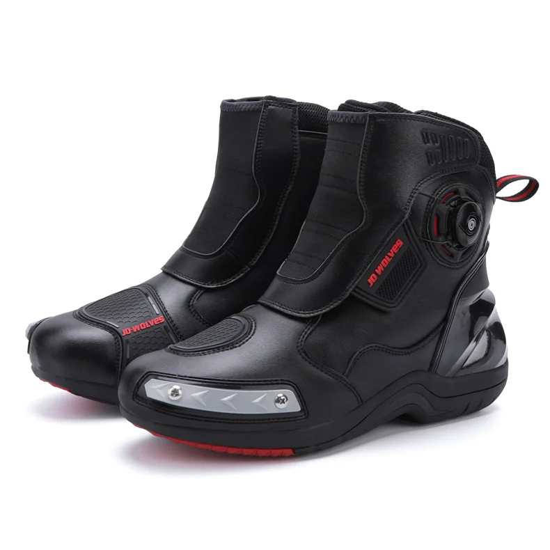 Costuras y diseño de bota motociclismo