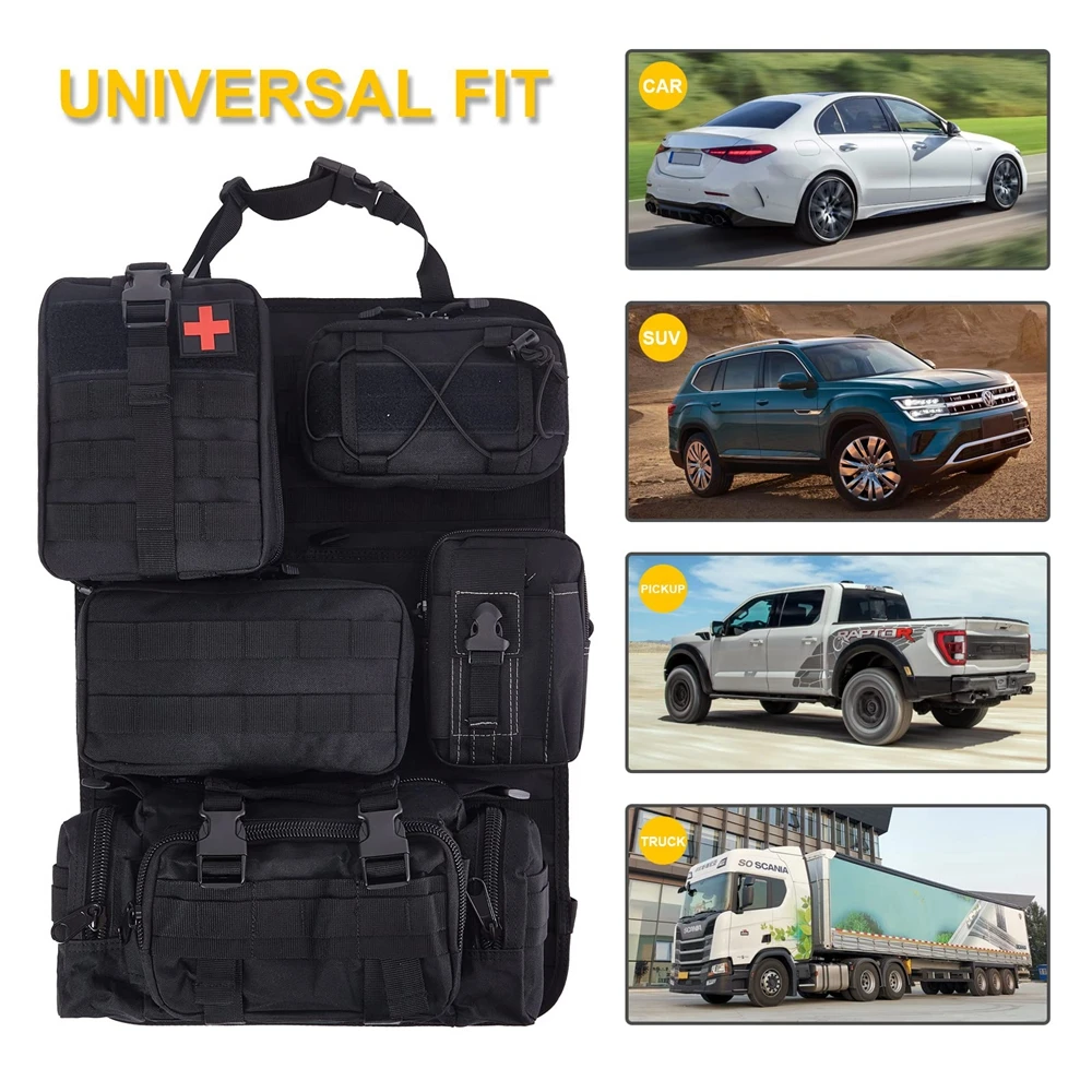 Bolsa Molle organizador respaldo asiento universal para vehículos