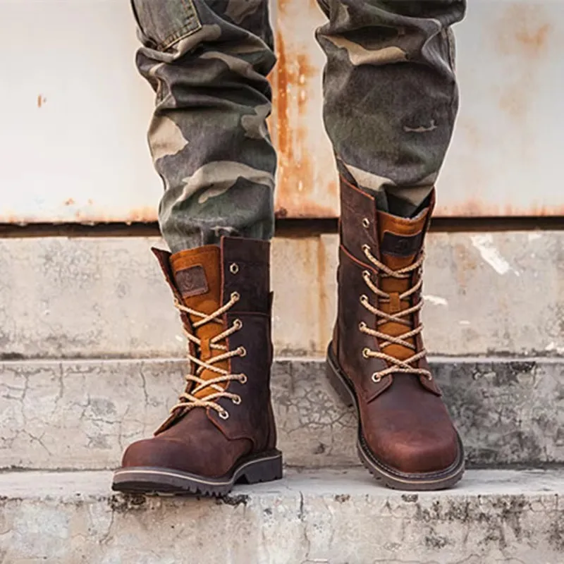 KOWM Botas tácticas impermeables en piel de vaca para trekking - imagen 2