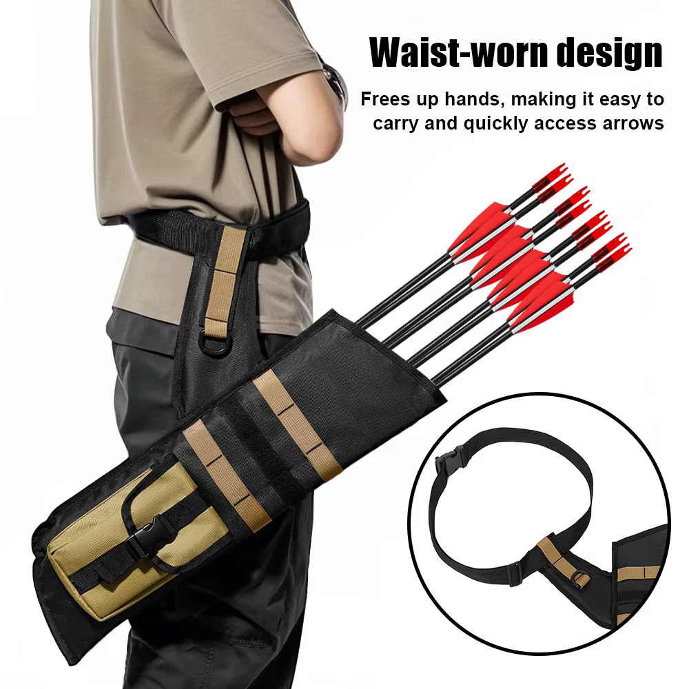 Portaflechas táctico MOLLE de cadera para arco y caza - imagen 4