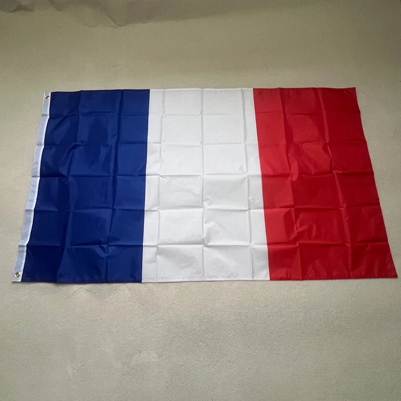 Bandera francesa de poliéster azul, blanco y rojo para exterior - imagen 2