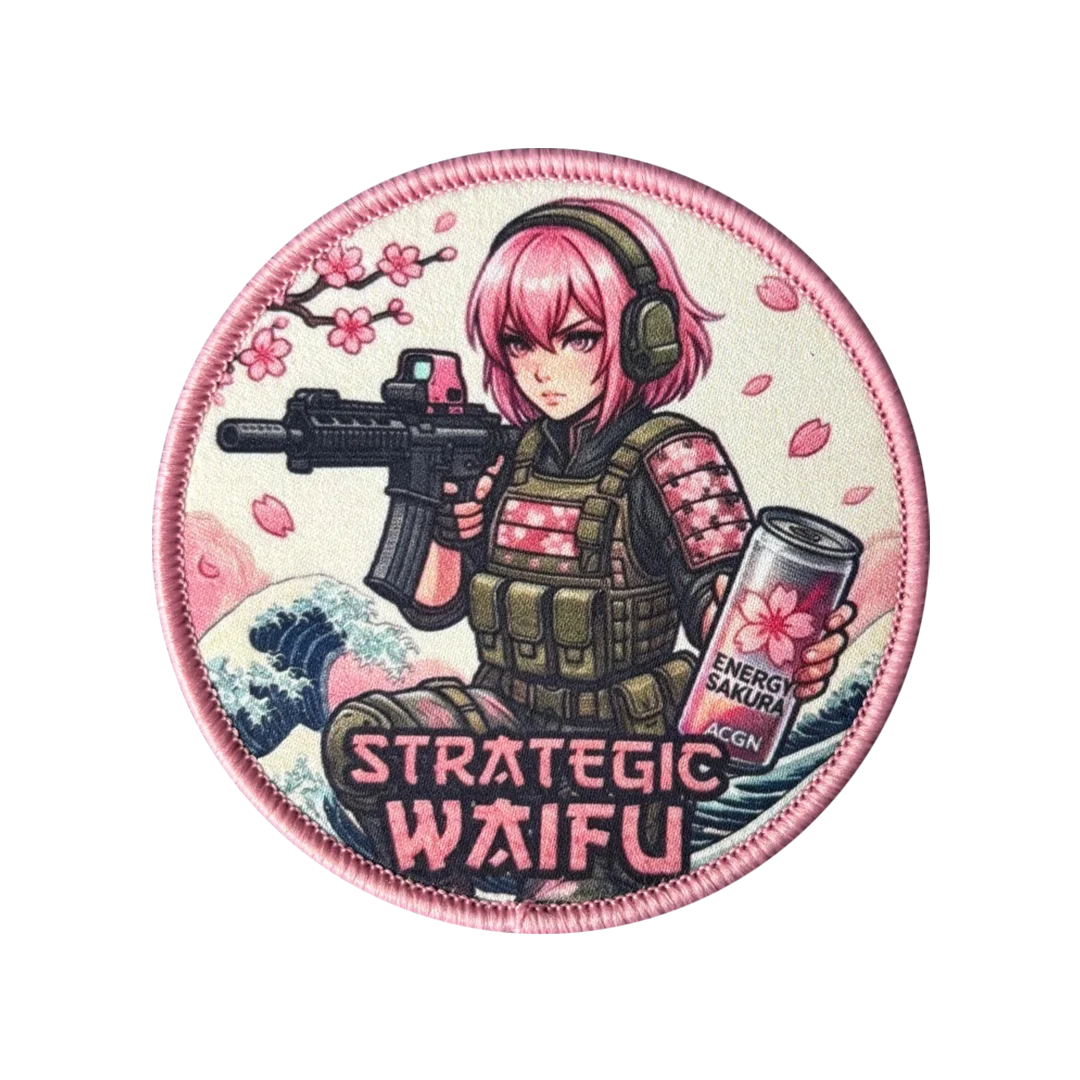 Parche táctico Velcro Waifu anime – Mochila y chaleco - imagen 3
