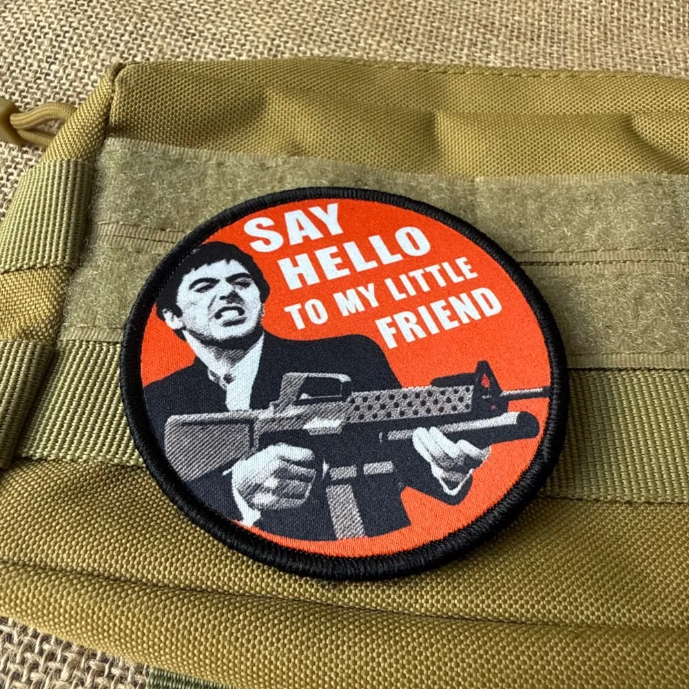 Parche táctico redondo «Saluda a mi pequeño amigo» con velcro - imagen 4