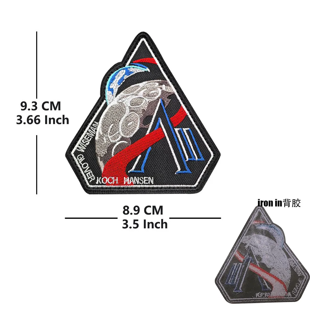 Artemis U.S. Space Force parches tácticos velcro temática lunar