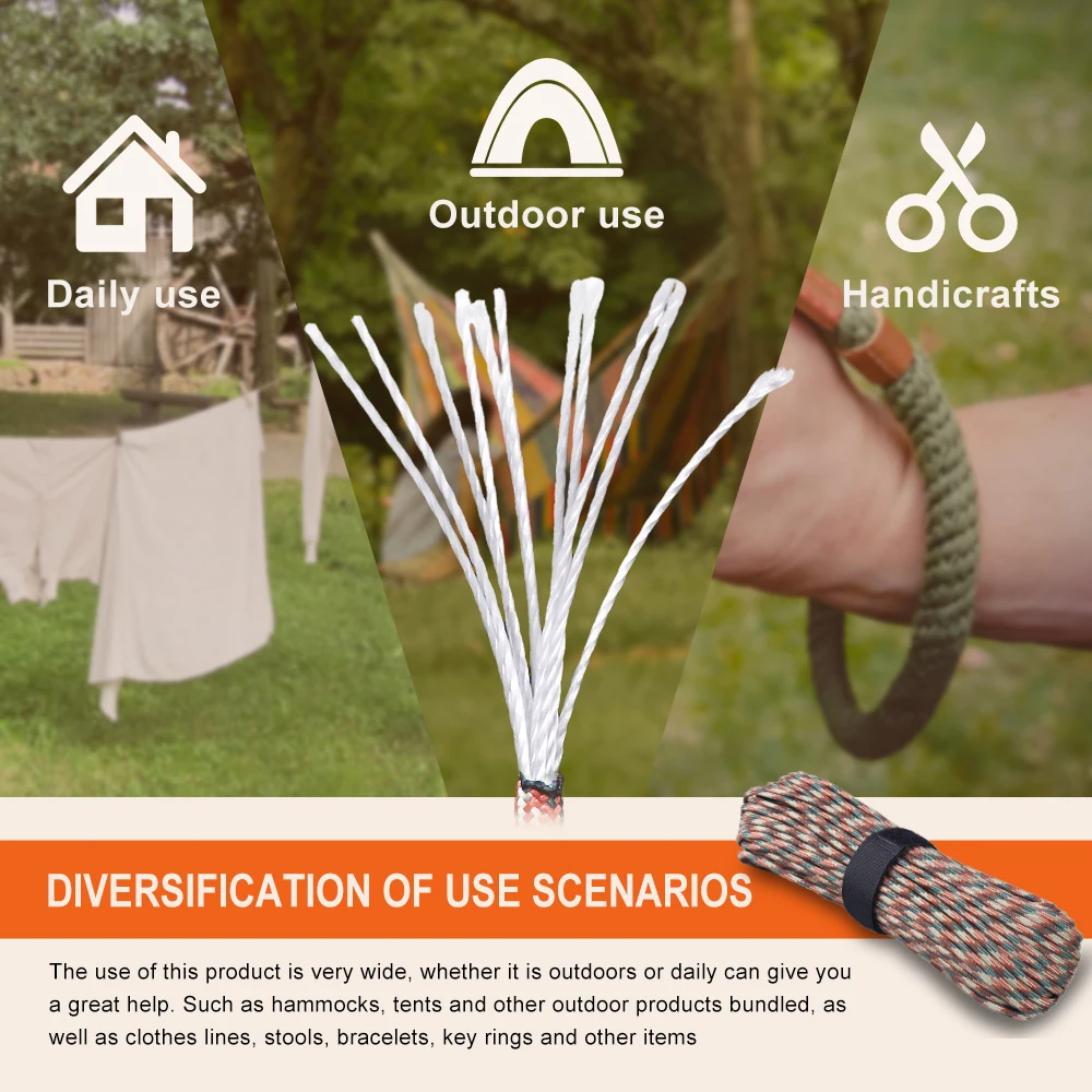 Paracord resistente para supervivencia, camping y manualidades - imagen 3