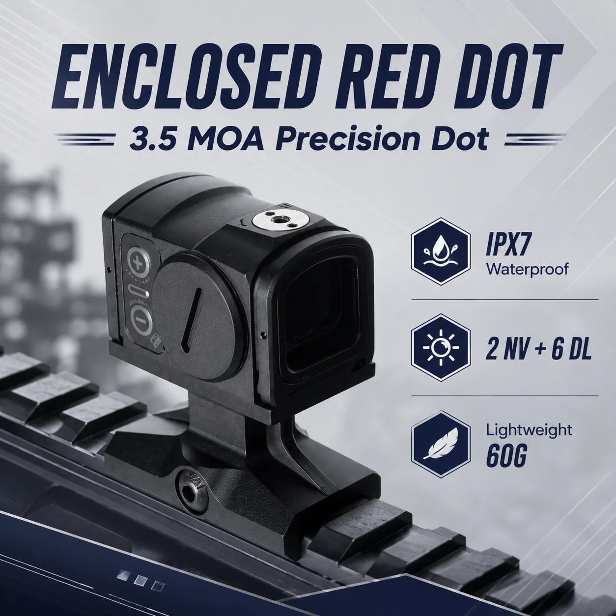 Mira reflex táctica P-Style 3.5 MOA resistente al agua - imagen 3