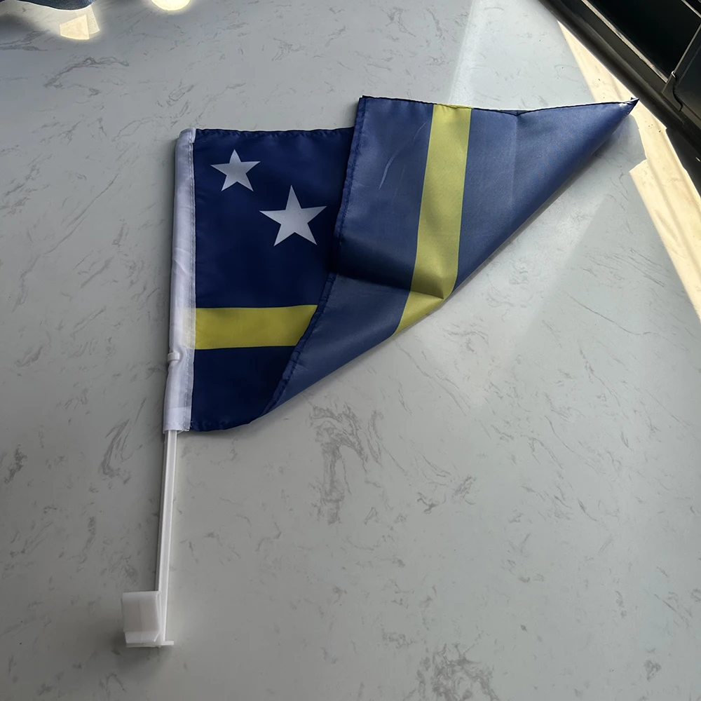Bandera Curazao para coche de poliéster – banderín de ventana - imagen 2