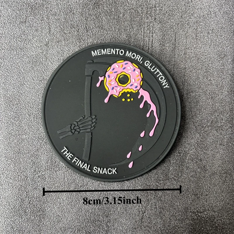 Parche táctico PVC Muerte Donuts para ropa y mochila - imagen 3