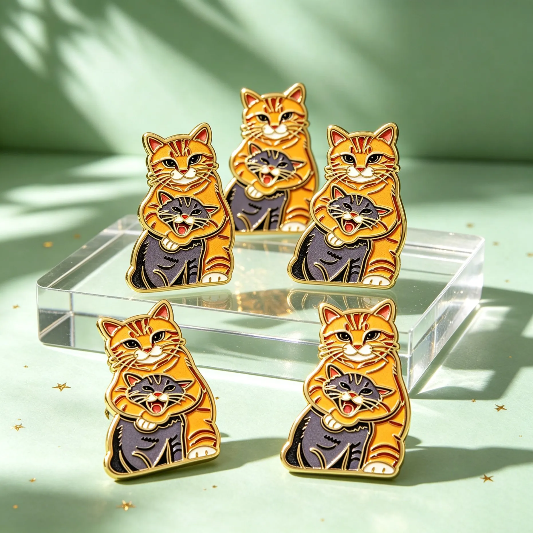 Broche esmalte gato lindo – Pin metálico para mochila y sombrero - imagen 5
