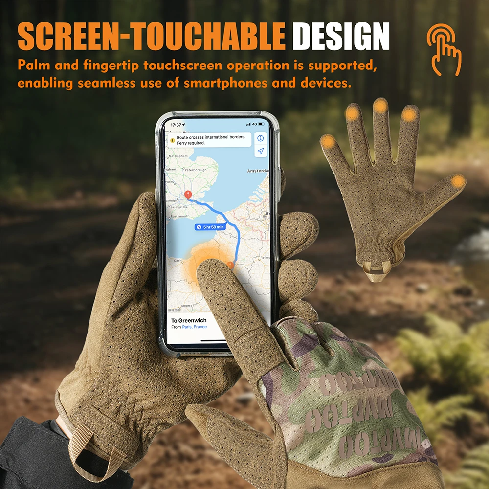 Guantes tácticos de hombre, protección integral y pantalla táctil - imagen 4