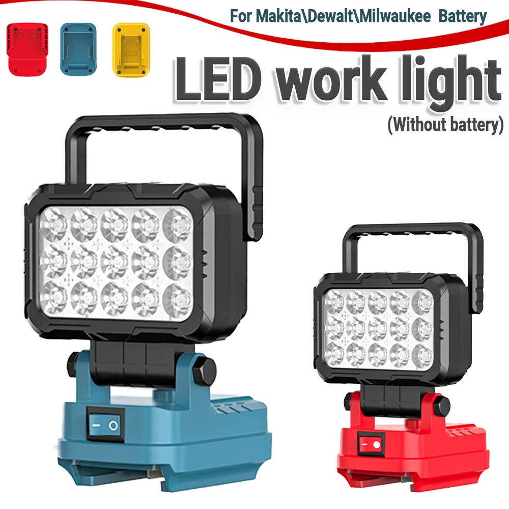 Linterna LED táctica inalámbrica compatible Makita Dewalt Milwaukee - imagen 2