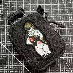 Parche táctico Ghost Girl velcro gancho y bucle para mochila