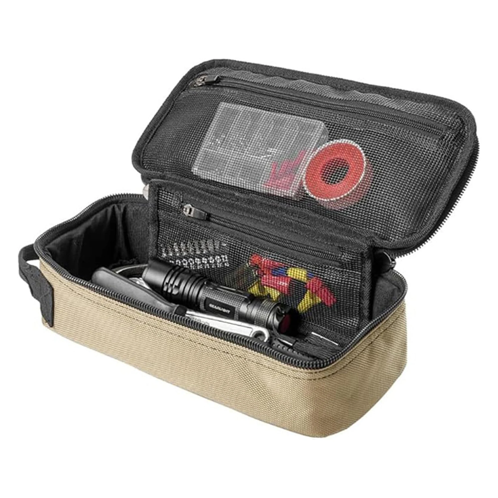 Bolsa herramientas compacta resistente con asa y cierre para motos - imagen 3
