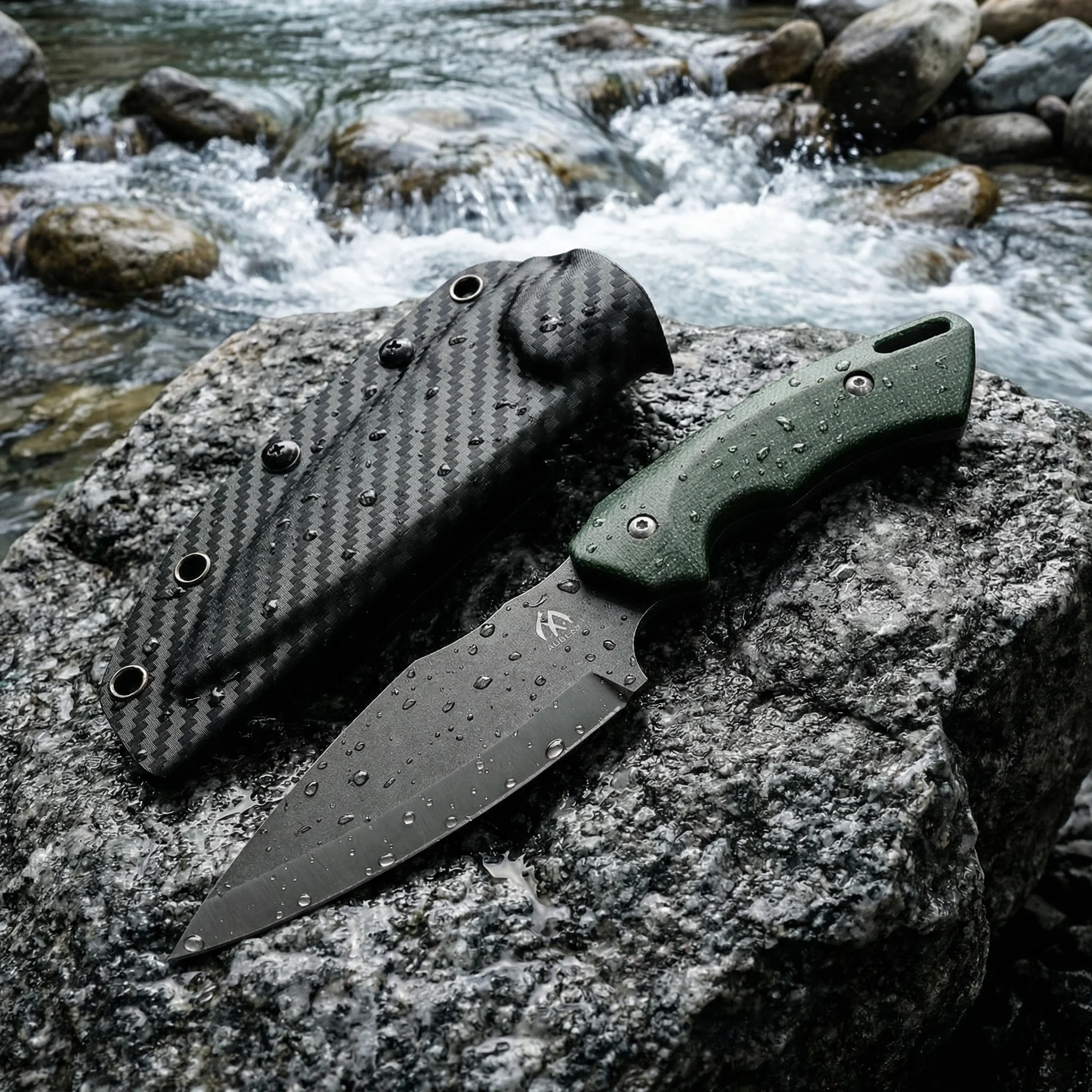 Cuchillo táctico fijo para supervivencia exterior con funda - imagen 4