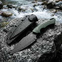 Cuchillo táctico fijo para supervivencia exterior con funda