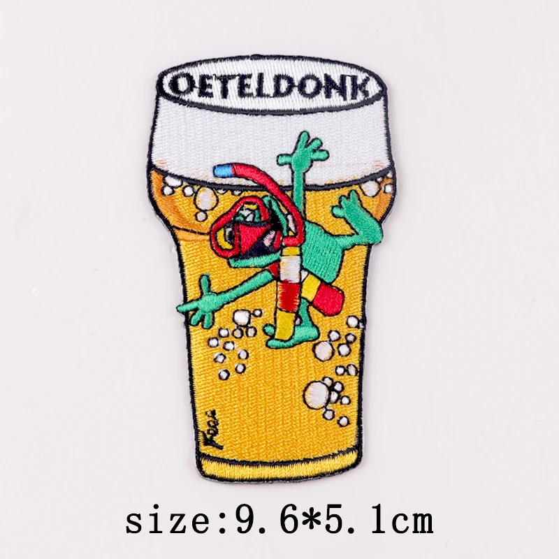 Parche bordado emblema Oeteldonk Rana Carnaval neerlandés planchar - imagen 3