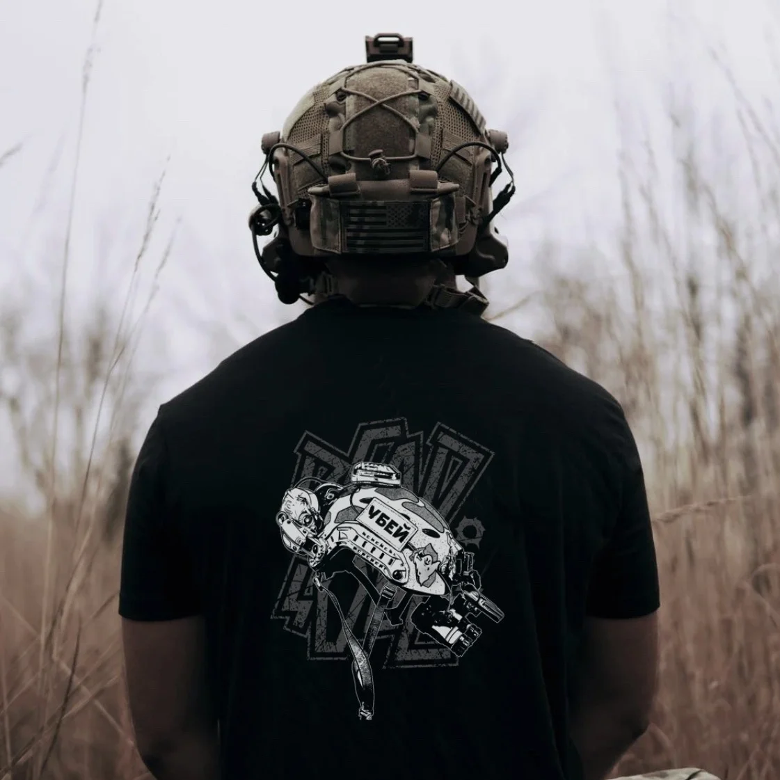 Camiseta Táctica Algodón Estampado Militar Retro – Hombre - imagen 3