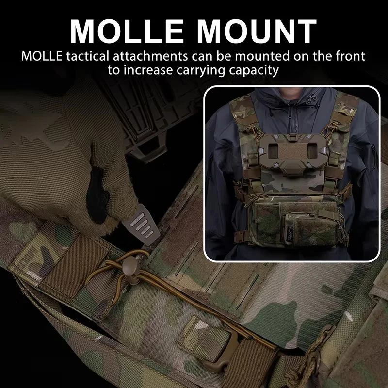 Panel de expansión MOLLE para chaleco caza camuflaje corte láser - imagen 5