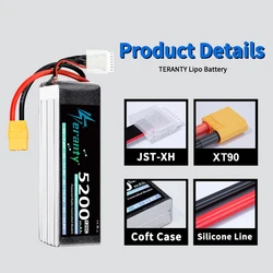 TERANTY batería LiPo para dron FPV con conector XT60 flexible