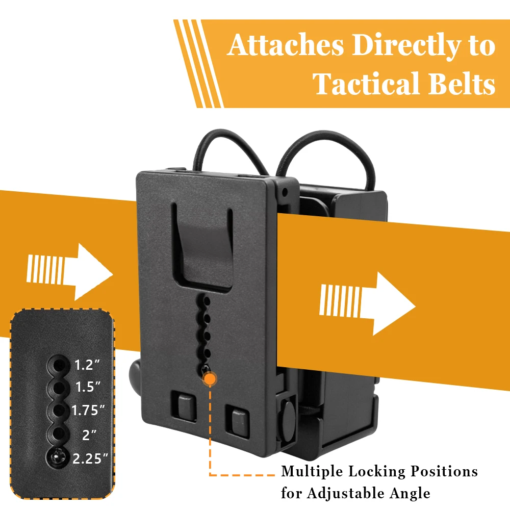 Funda táctica MOLLE para walkie talkie de polímero, radio - imagen 3