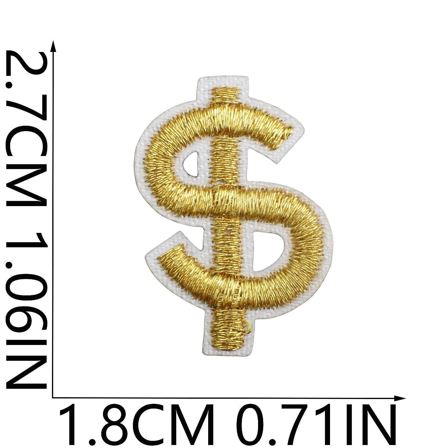 Parche bordado termoadhesivo mini para ropa de muñecas musical y dólar - imagen 2